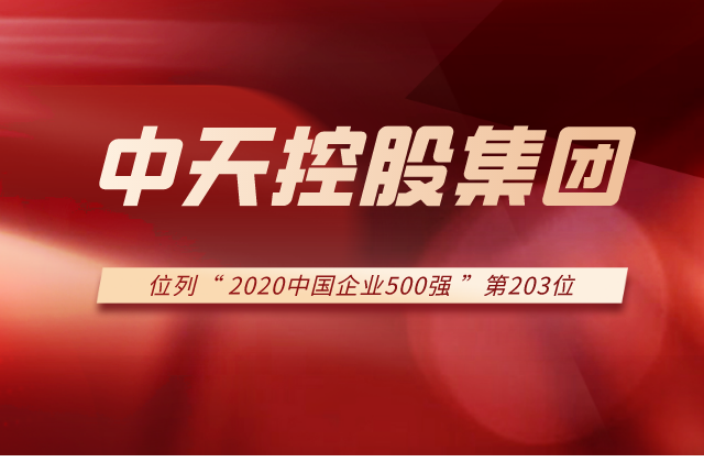 中天控股集团列2020中国企业500强第203位！